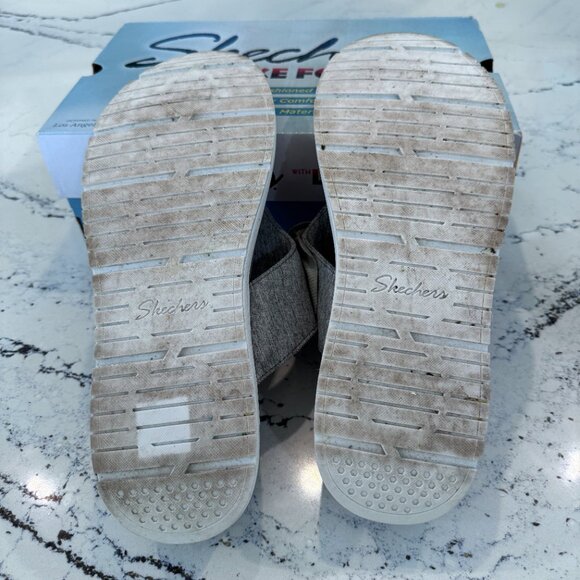 Sketchers Intergrades - Sweet Serene Platform Thong Sandals Gray Size 11 - Picture 6 of 6